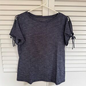 Talbots Navy and White Tee